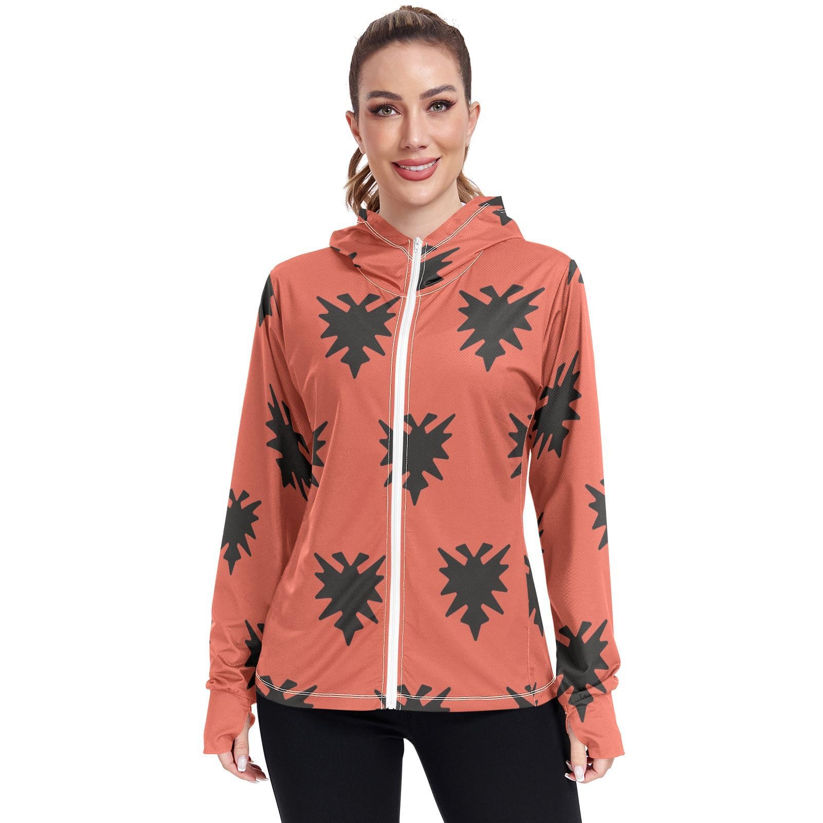 Albania Flag Women's UPF 50+ Sun Protection Hoodie Jacket Lightweight Long Sleeve Sun Shirt with Pocket Multicoloured