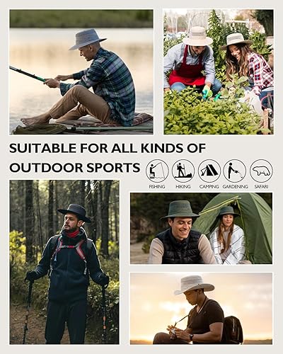Miniatura 7 de Century Star Sombreros de sol para hombre, sombrero de ala ancha, para mujer, playa, pesca, al aire libre, verano, safari, Boonie, sombrero con