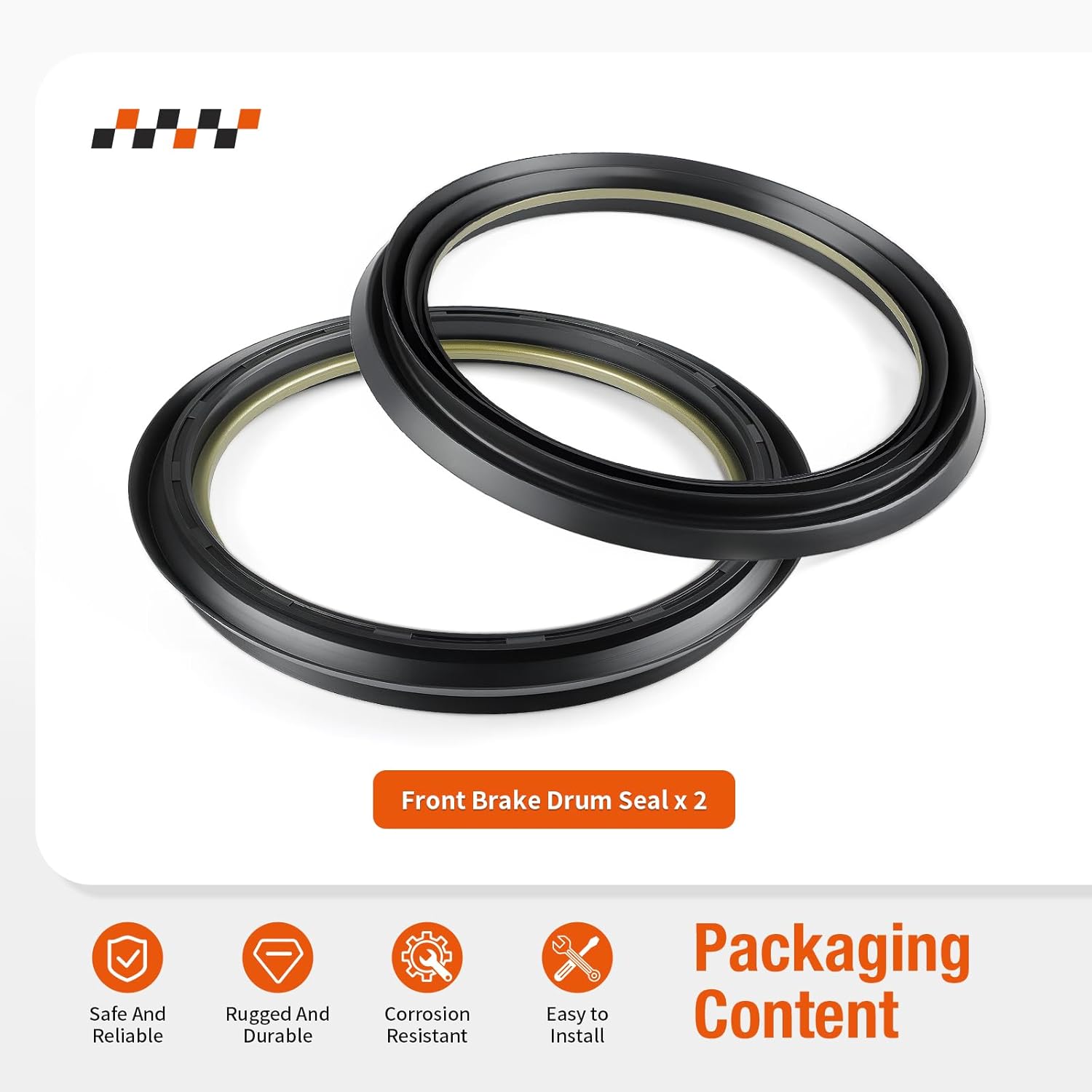 2Pcs Front Brake Drum Seal for Honda Rancher 350 400 Foreman 400 450 Rincon 650 2000-2007 91261-HN5-671