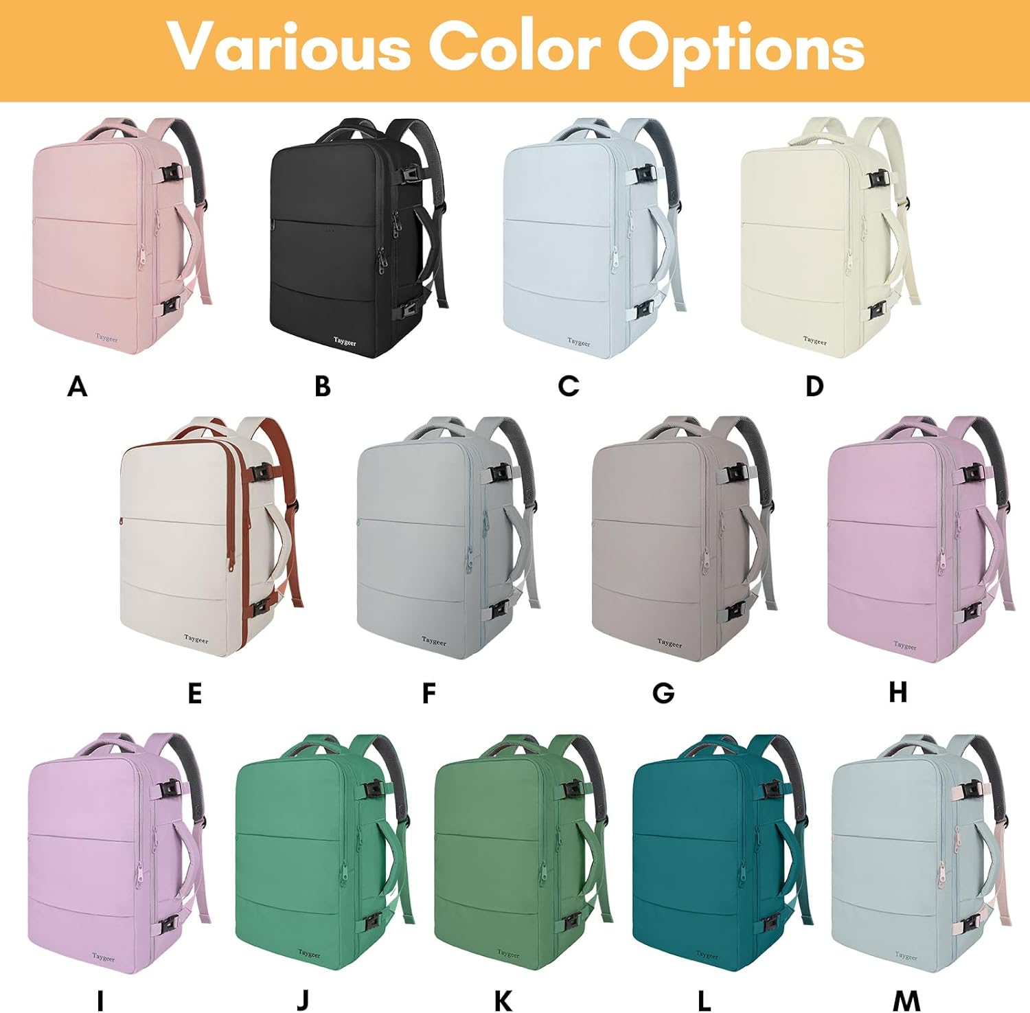 taygeer backpack for women, college backpack with laptop compartment & shoe pouch, 40l travel laptop mochila carry on luggage, airline approved personal item bag for weekender gym hiking, khaki white x-large khakiwhite