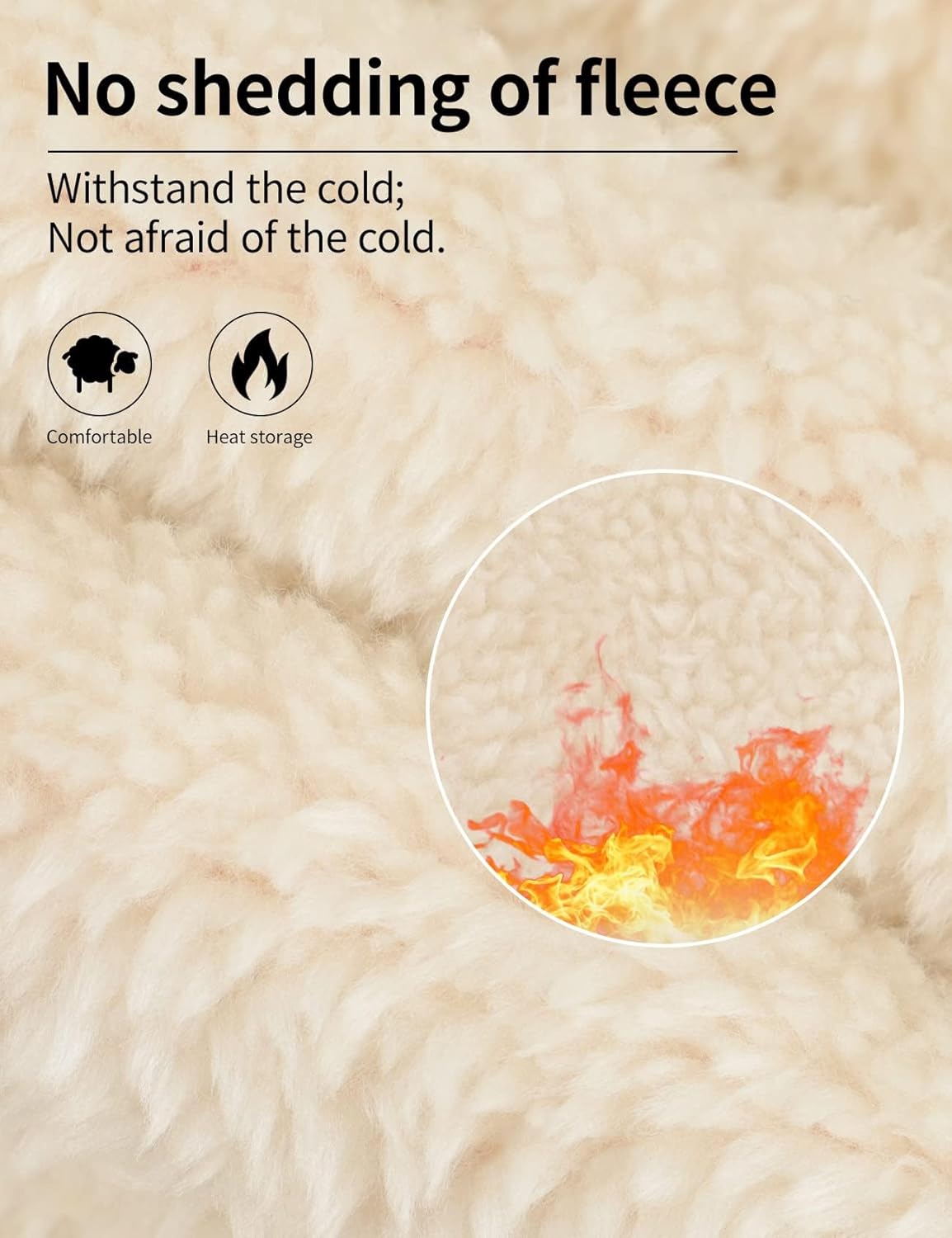 Gihuo Unisex Boys Girls Winter Warm Sherpa Lined Sweatpants Jogger Kid's Fleece Athletic Pants with Pockets(Orange-3T) - Image 3