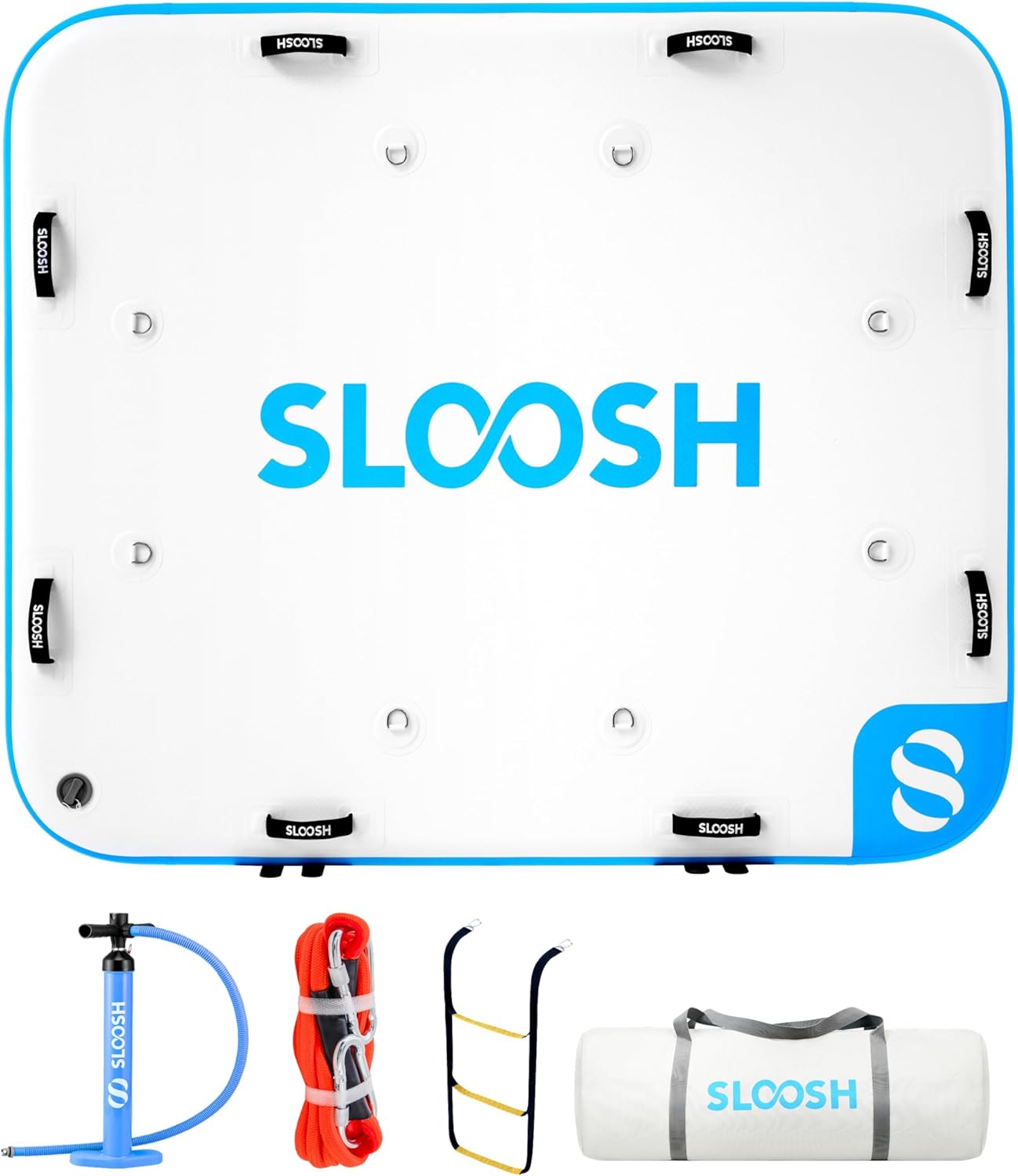 SLOOSH Inflatable Floating Dock, Inflatable Dock Floating Platform, Portable Air Dock Platform Fit for Pool, Lake, Beach with Non-Slip Surface