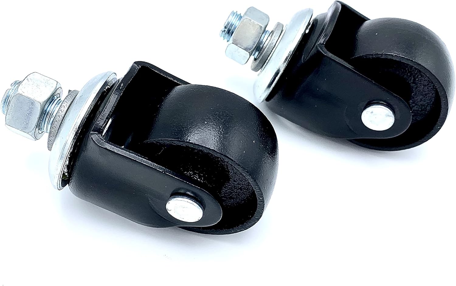 Floor Jack Caster - Black - All Steel, Up to 3.5 Ton, 16mm Stem, Ball Bearings (Two W/Hex Nuts and Split-Washers) : Industrial & Scientific