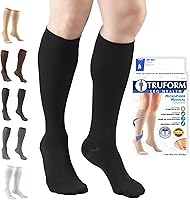 Vista 10 de Truform - Medias de compresión de 20-30 mmHg para hombres y mujeres, hasta la rodilla, punta cerrada, talla M, beige