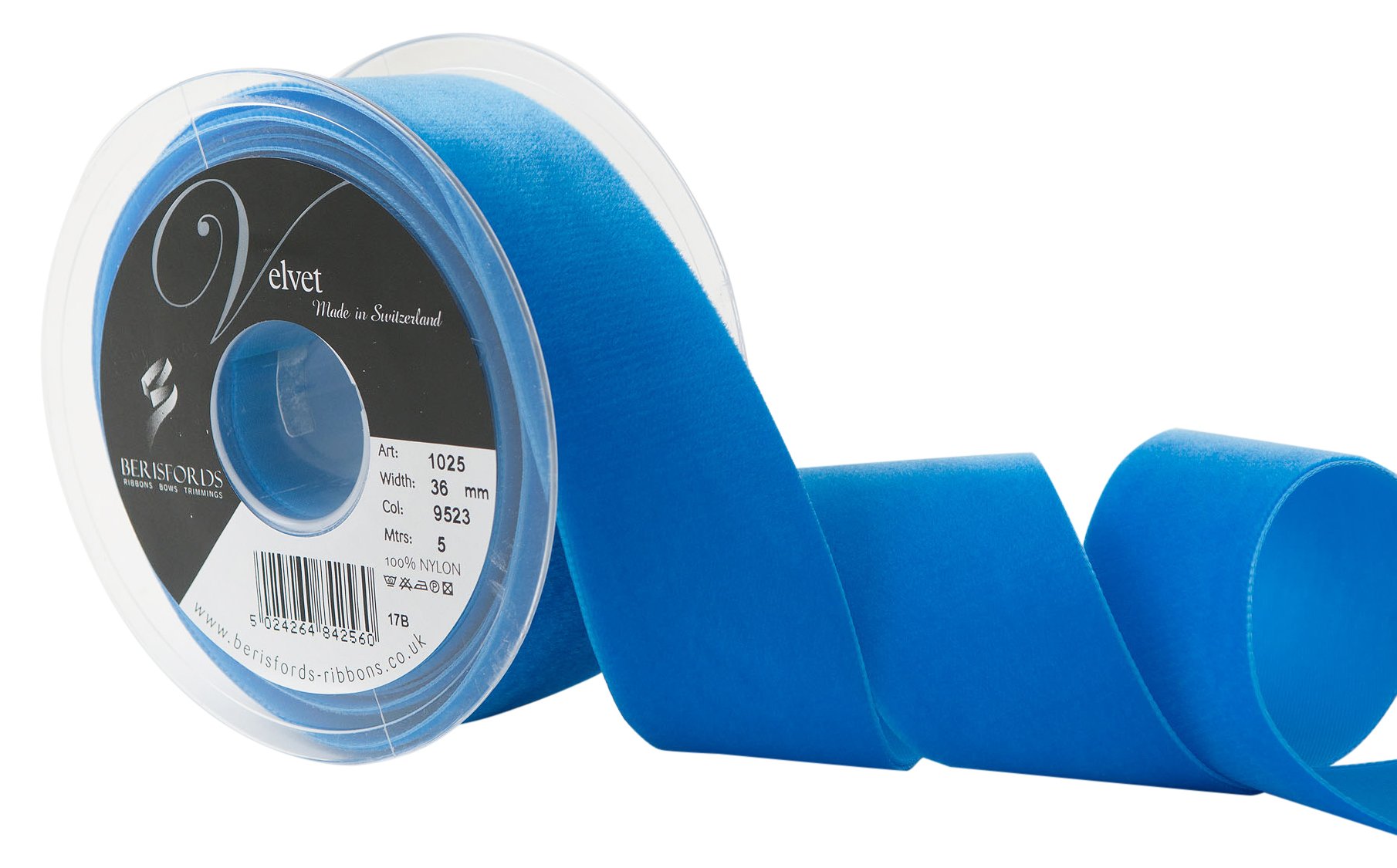 Berisfords Velvet Ribbon, Corn, 102 x 45 x 102 cm
