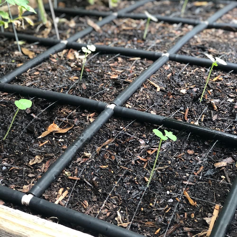 Garden Grid Watering System | Preassembled Drip Irrigation, Soaker Hose & Sprayer Style kit, in one | Raised Beds, Planters, Containers, Square Foot Gardening - 4x8 (44"x88") : Patio, Lawn & Garden