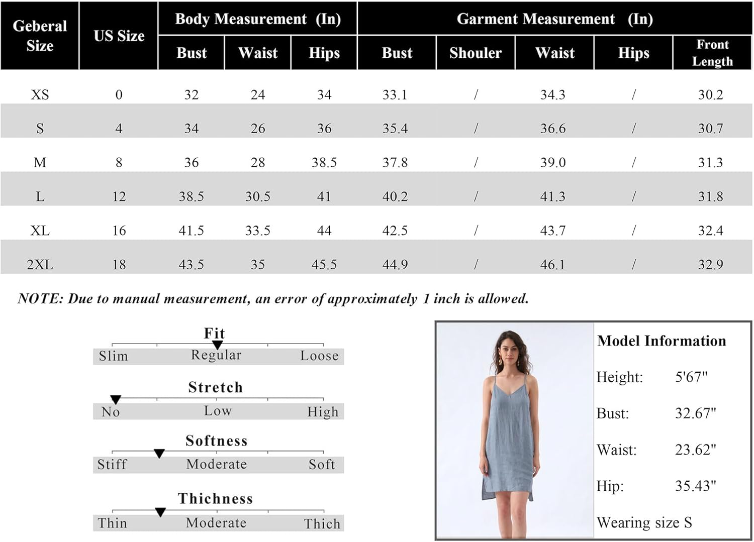 Amazhiyu 100% Linen V Neck Spaghetti Strap Sleeveless Summer Dresses with Slit - Image 6