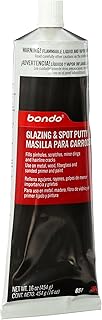 Bondo Glazing and Spot Putty, Fills Pinholes, Scratches, Minor Dings & Hairline Cracks, 16 oz, 1 Tube