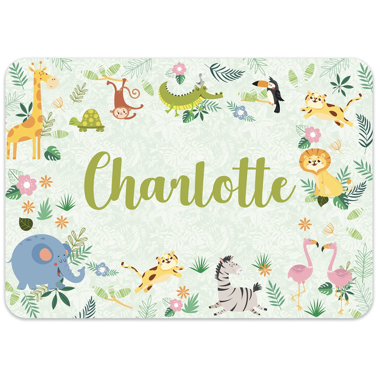 Paper Themes Wild Animals Personalised Placemat For Kids (Wild Animals)