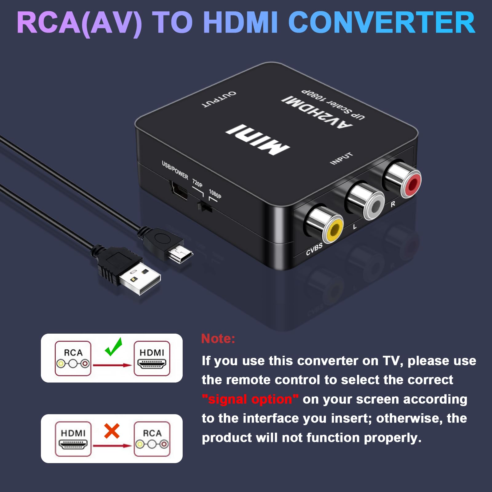 Convertitore RCA A HDMI - Adattatore AV Per TV, PC E Console - Foto 10