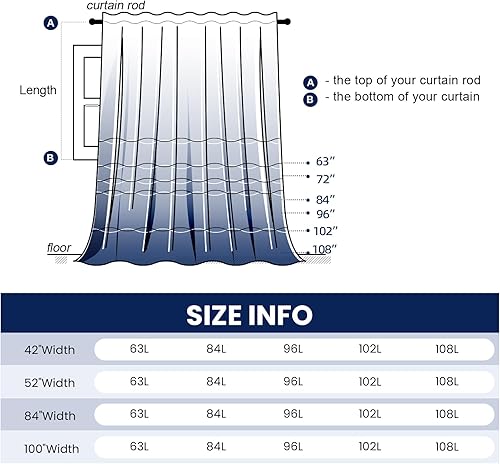 Miniatura 6 de Dreaming Casa Curtain DC10750 - Cortinas de 2 paneles con bolsillo para barra trasera