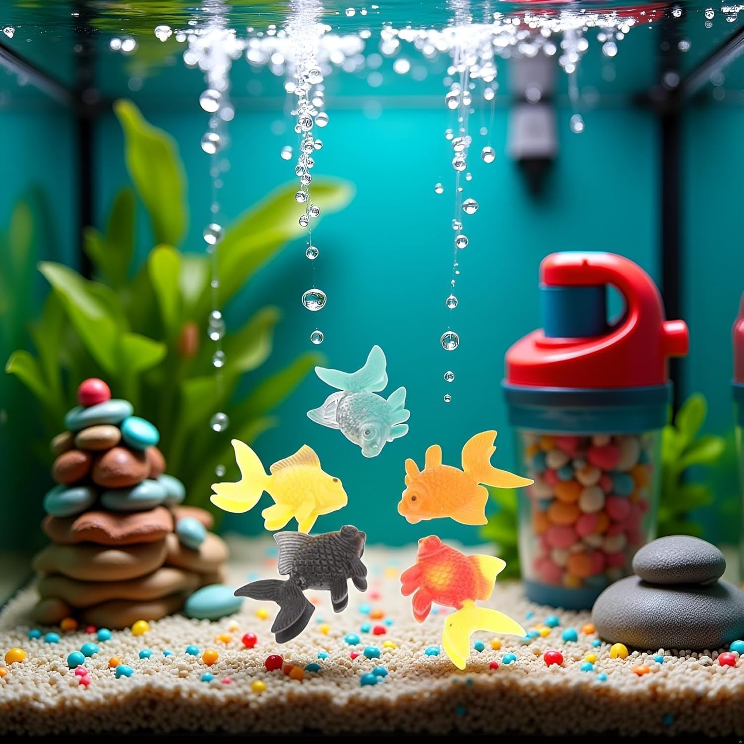 10Pcs Random Color Lifelike Reusable Plastic Artificial Moving Floating Fishes Ornament Decorations for Aquarium Fish Tank Pet Supplies Popular Aquarium Decorations Thematic Ornaments Accessories image 3