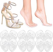 SPOKKI 6 Pairs Metatarsal Outlets Women,Forefoot Pads,Foot Pads,Clear Heel Feet Pads,Anti-Slip, Relieve Foot Pressure