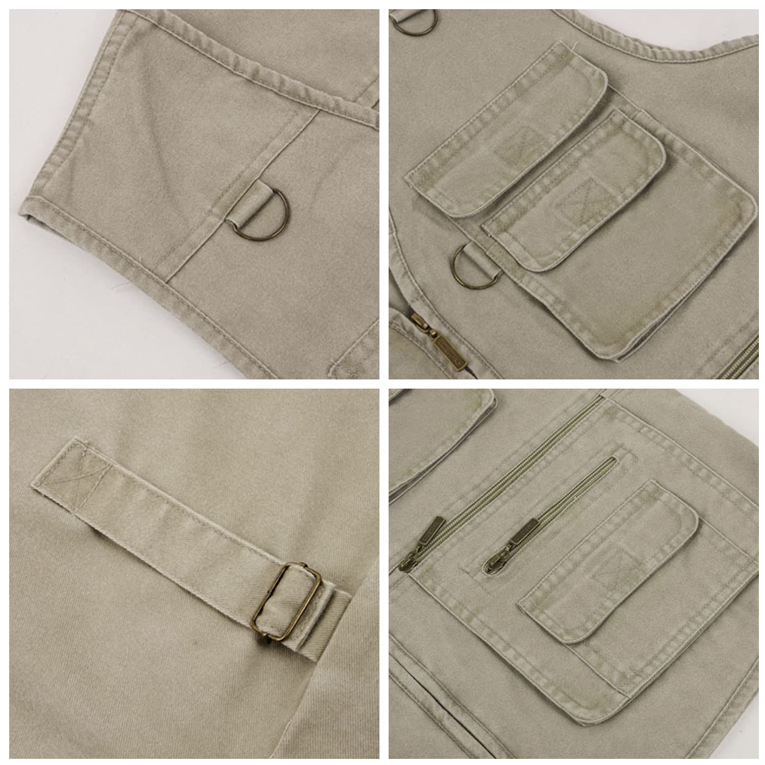 Chaleco De Hombre Multibolsillos Sin Mangas Chaleco Chaleco Exterior Casual para Fotografía Pesca Senderismo Montañismo