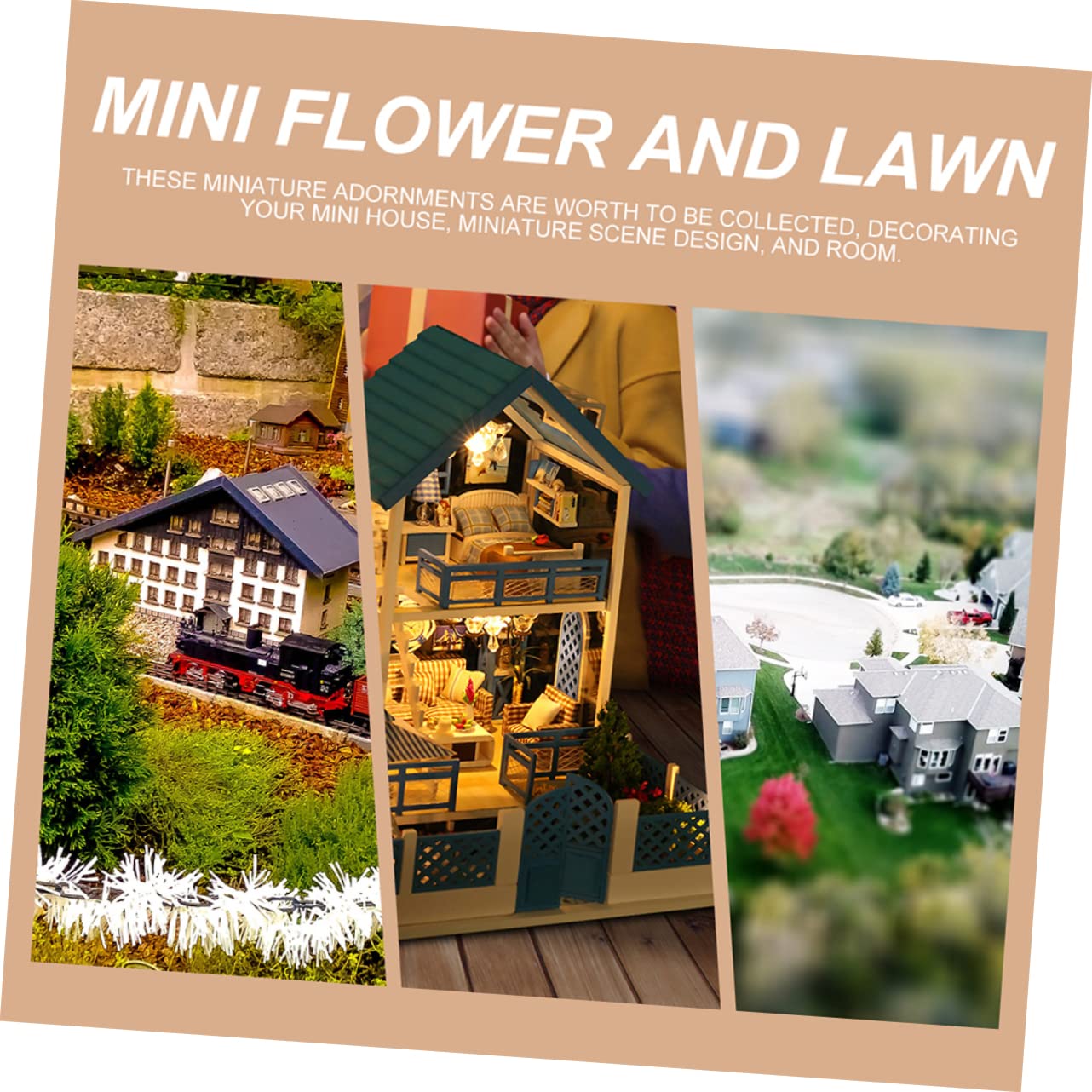 Miniatur Kunstgras Blumenbüschel Boxen Für Diorama Sandtisch Dekoration Vegetationsmaterial Für Tischspiel Und -landschaften