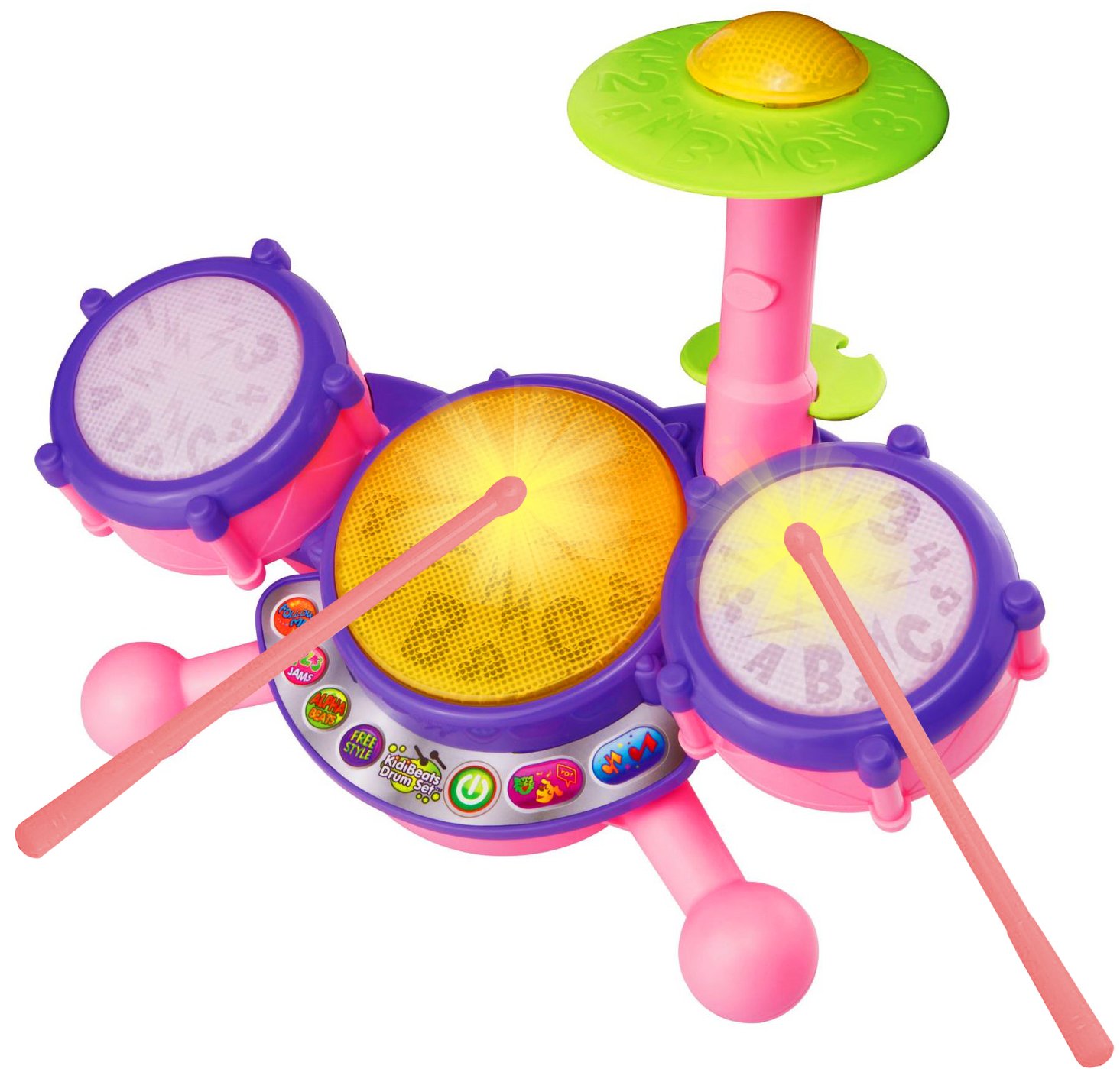 VTech KidiBeats Kids Drum Set, Orange, view 6