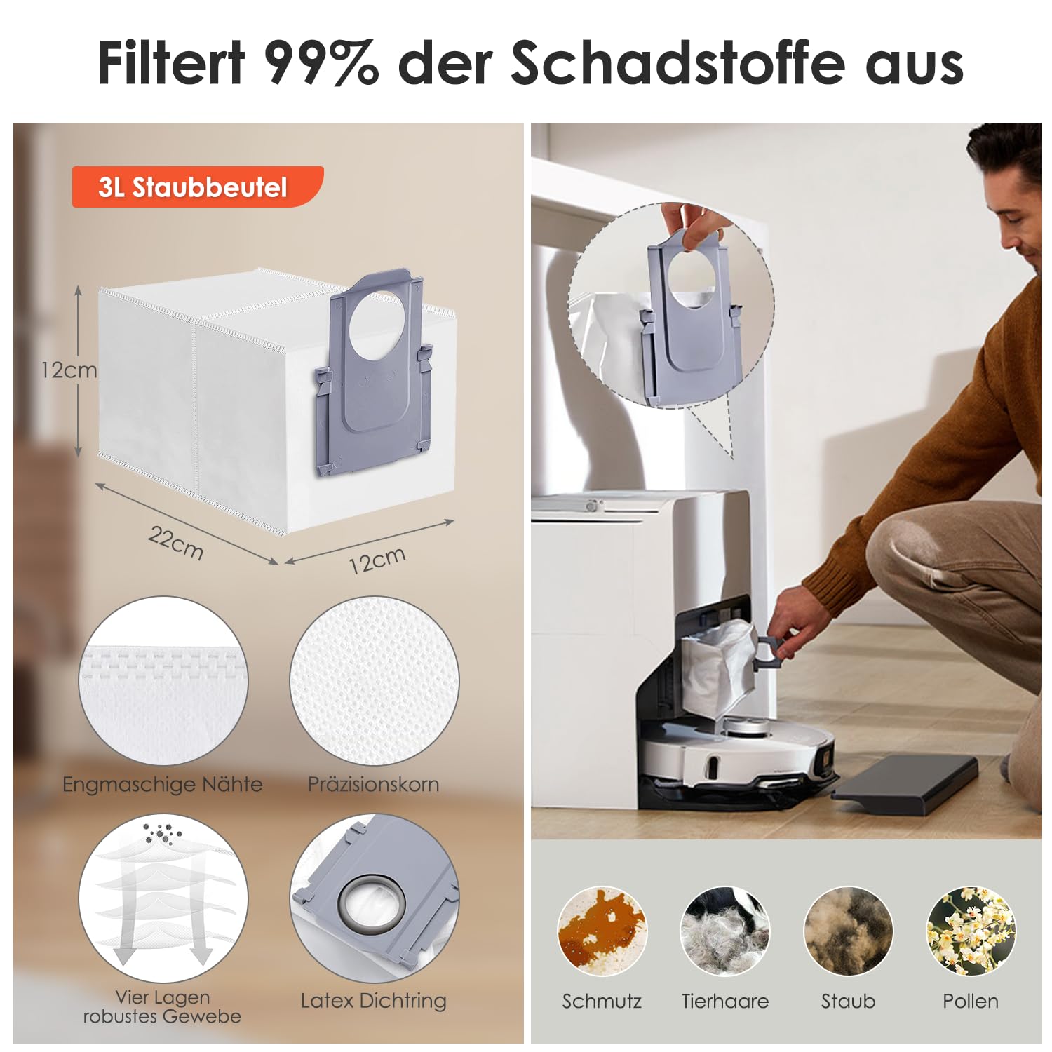Kit d'accessoires Roborock S8 MaxV Ultra Pièces de rechange pour G20S série S8 - Electroménager
