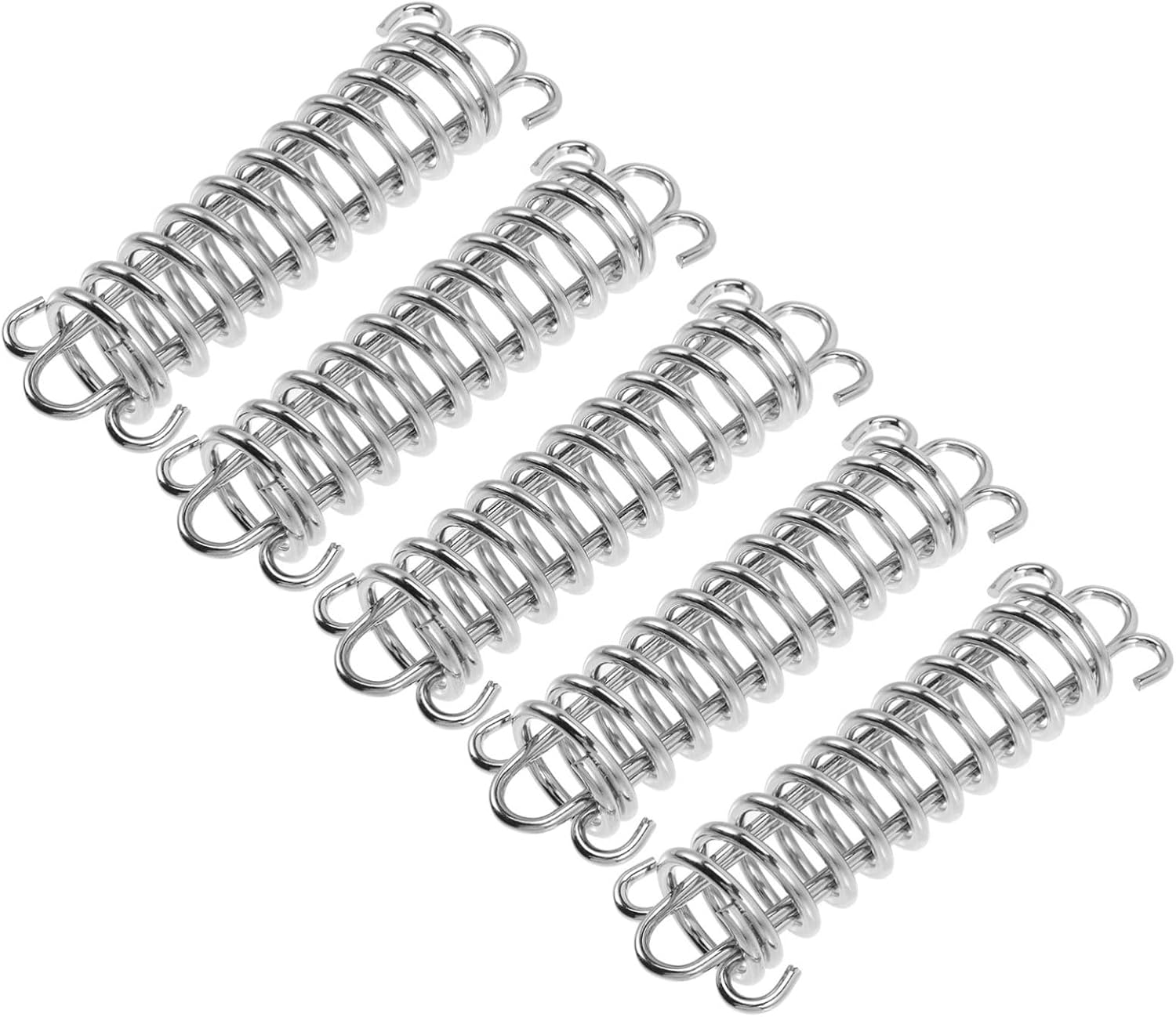 5pcs Stainless Steel Tent Rope Spring Buckles Tent Cord Tensioners for Camping Outdoor Use and Wind Resistance