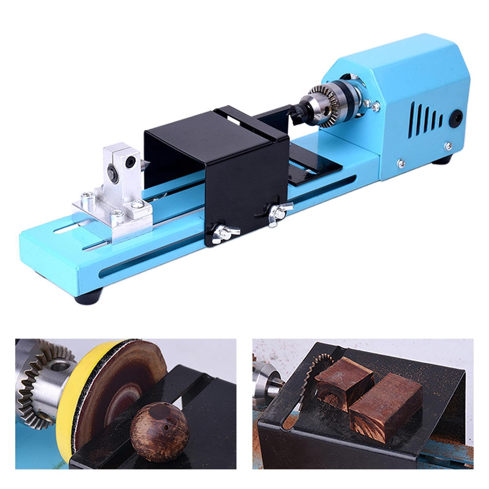 Mini Torno para Madera, Ideal para Tallar, Hacer Y Fresar Metales. Versátil Y Apto para Principiantes. Taller de Manualidades. Dimensiones: 34