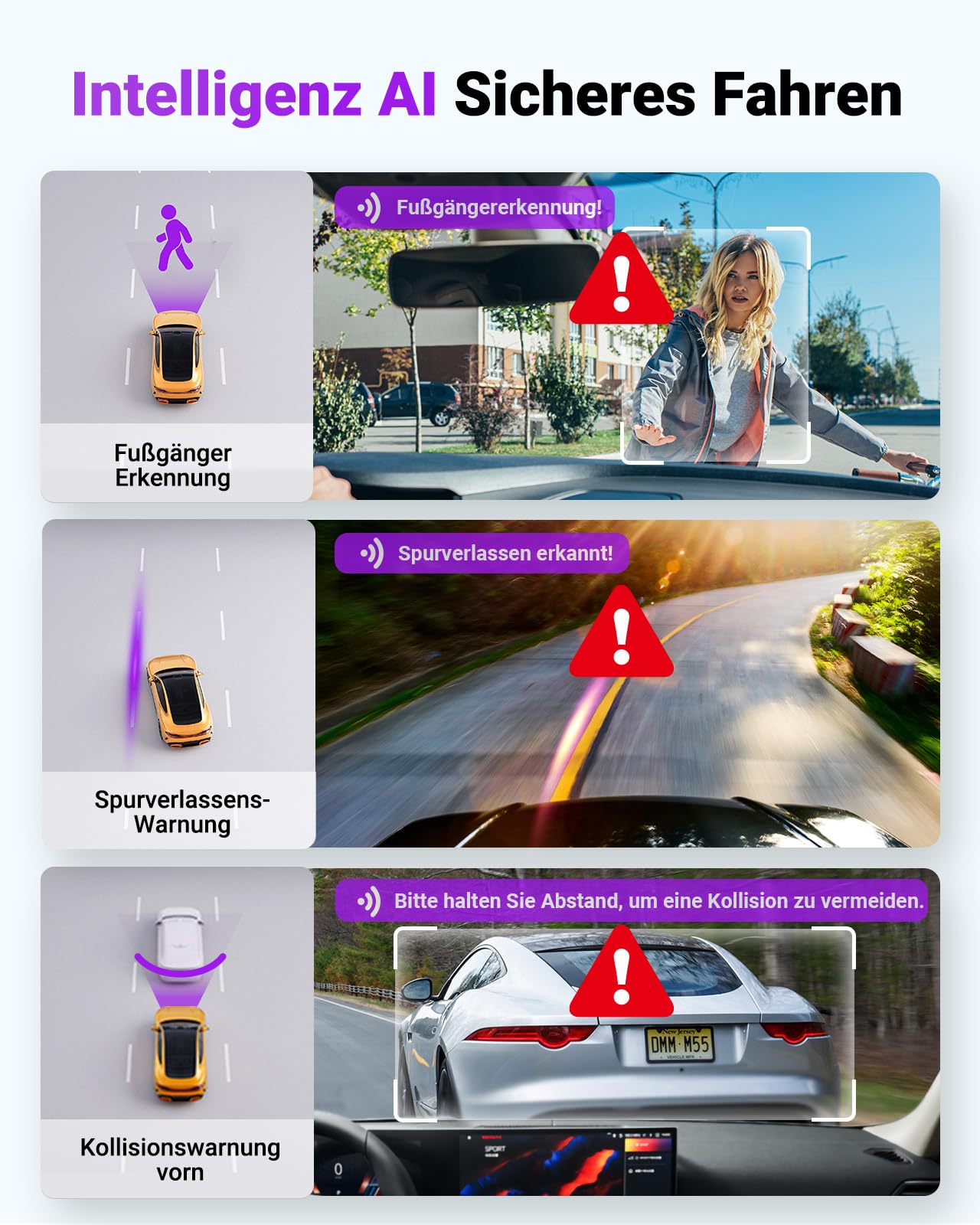 VANTRUE S1 PRO MAX 4K+4K Dashcam Auto Dual STARVIS 2 IMX678 HDR Nachtsicht Dash Cam Vorne Hinten, 5,8GHz WLAN GPS, 15S Puffer Parkmodus, DSGVO-konform, AI Auto Kamera ADAS BSD, Sprachbefehl, 1TB Max
