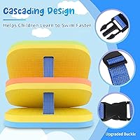 Vista 2 de VSATEN Flotador de espalda, cinturón de natación con capas ajustables de burbujas, espuma dividida, tabla de entrenamiento de seguridad, flotadores