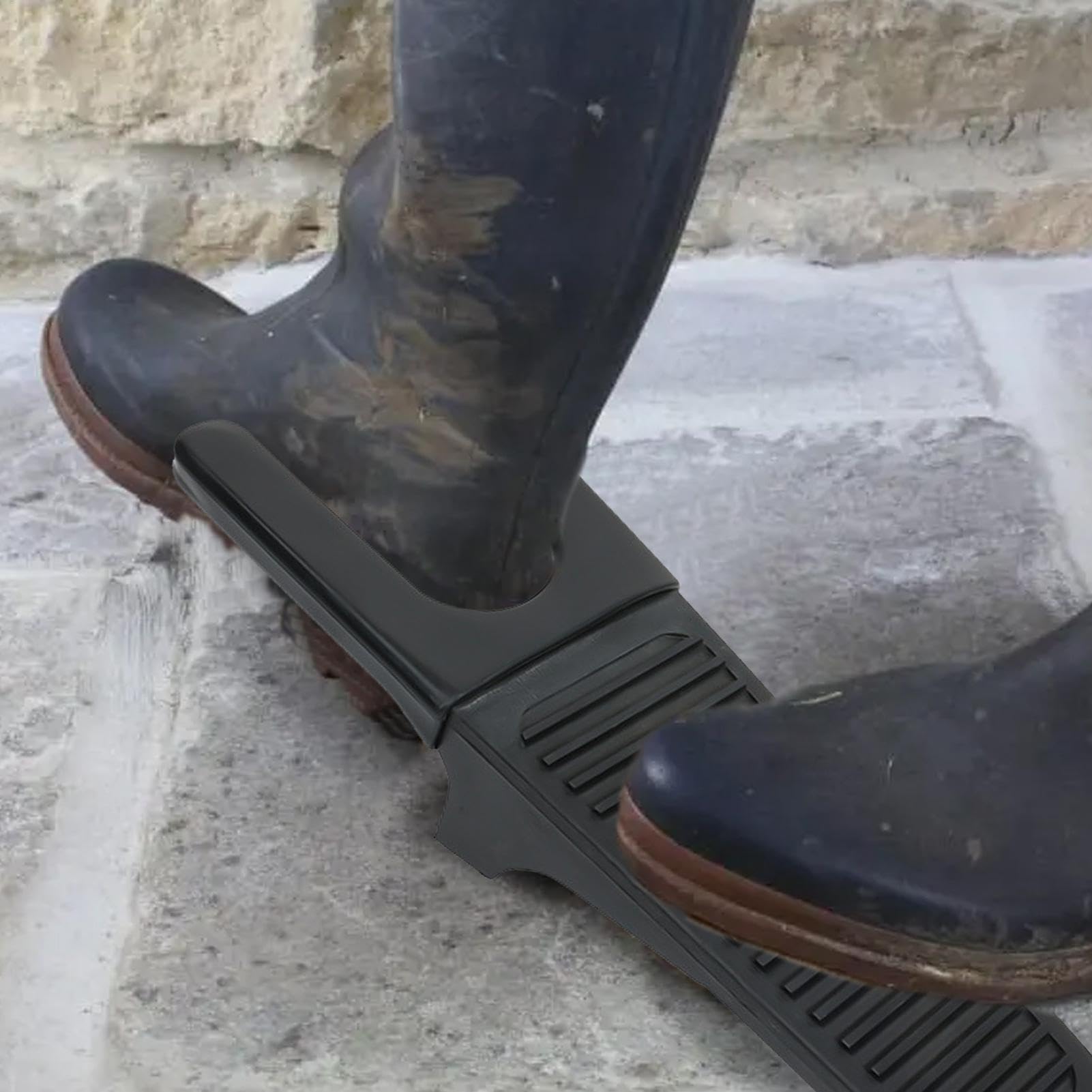 Extractor de botas Welly - Gato de arranque de agarre extra con raspador | Extractor de botas resistente a la intemperie | Herramienta de extracción de botas de agarre extra para vadeadores y botas de
