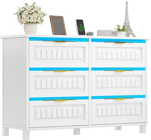 YITAHOME Cómoda de tela con 8 cajones, unidad organizadora de torre de almacenamiento para sala de estar y armarios, marco de acero resistente y