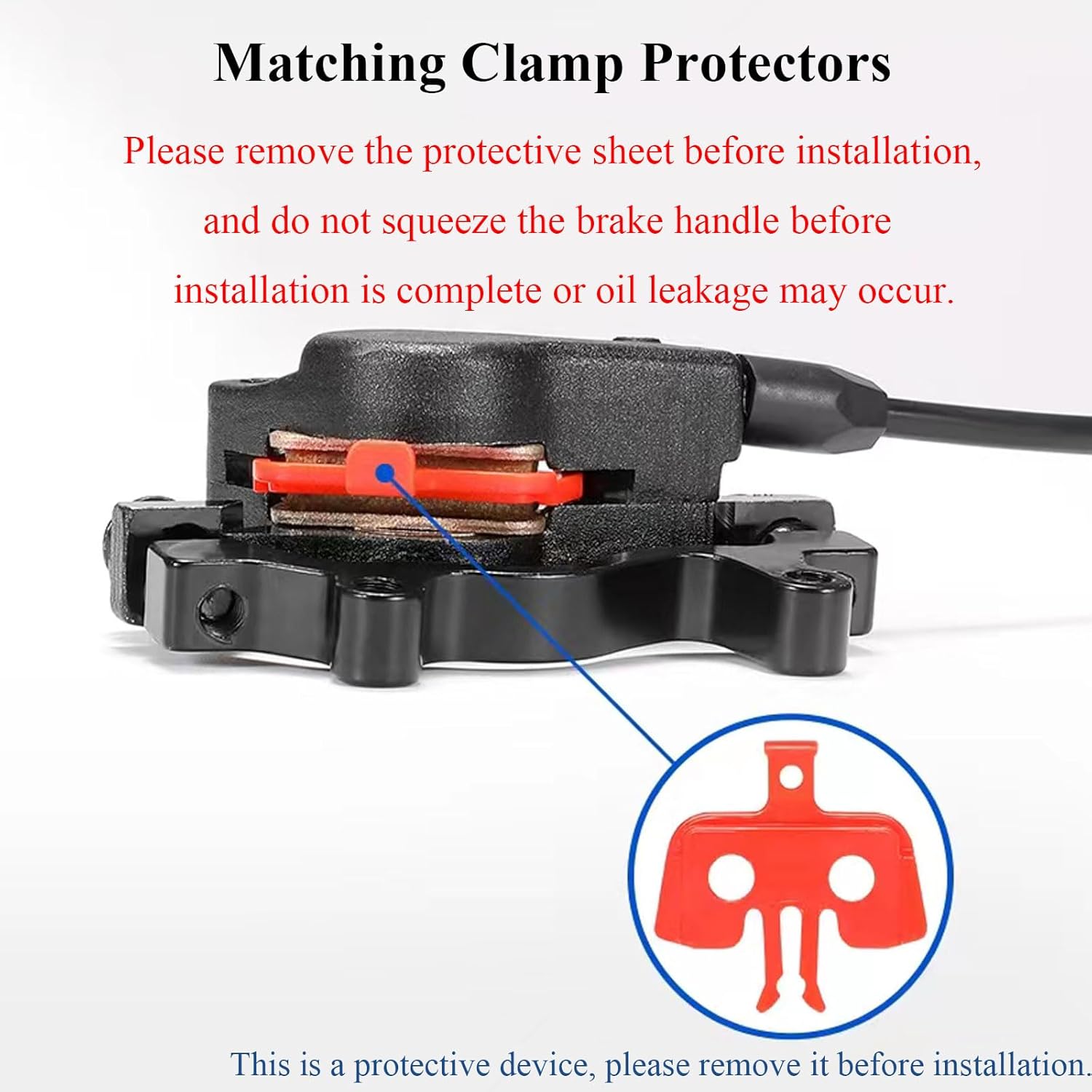 1pc Mountain Bike Hydraulic Disc Brake Set - 1400mm Rear Brake with Aluminum Alloy Construction(Type B)