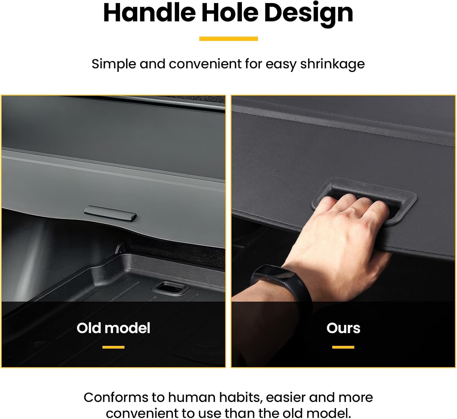Cargo Cover for Mazda CX-50 2026 2025, Retractable Trunk Cover Privacy Trunk Shield for Mazda CX-50 2023-2026 (Leather)