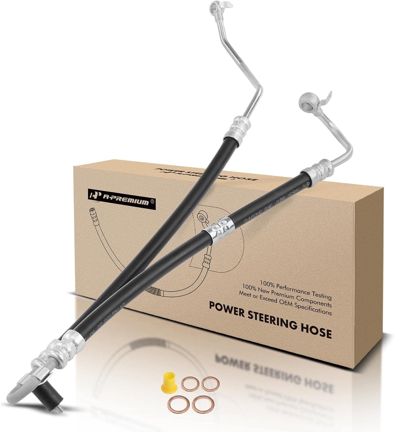 A-Premium Power Steering Pressure Hose Line Assembly Compatible with Land Rover Range Rover 2006 2007 2008 2009, Pump to Gear/Rack Pinion