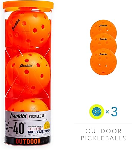 Miniatura 2 de Franklin Sports Pelotas de pickleball para exteriores, bolas de pickleball X-40, aprobadas por Estados Unidos (USAPA), bola oficial del US Open Ball