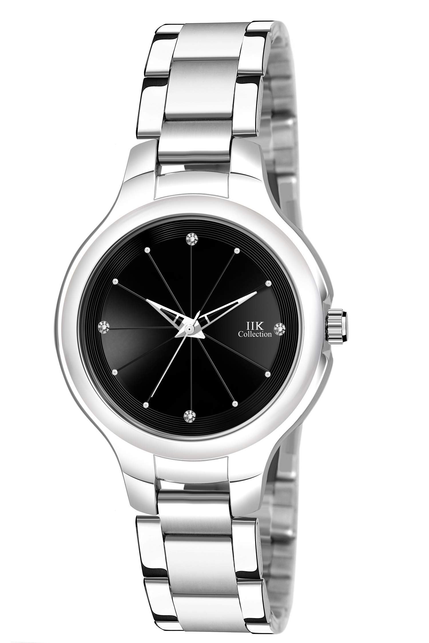 IIK COLLECTION Analogue Black Dial Silver Bracelet Girls & Womens Wrist Watch (Iik-3034W, Stainless Steel) (B08QW39G6P) Amazon Price History, Amazon Price Tracker