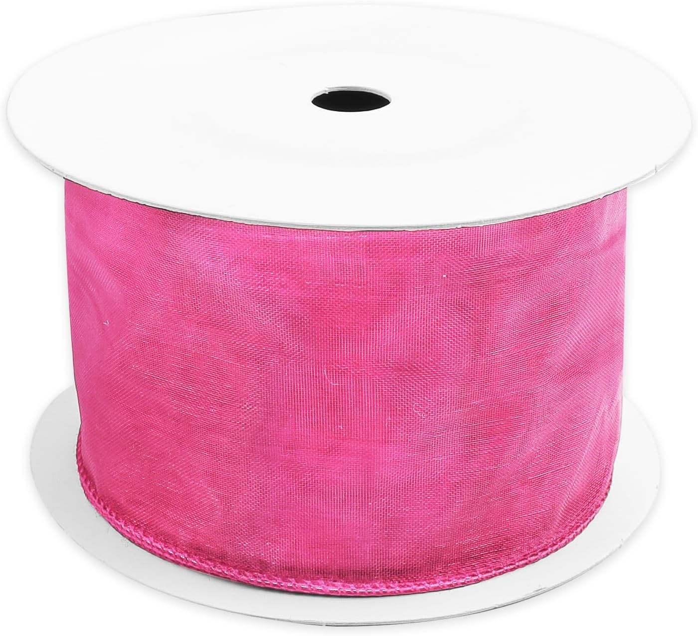 Peach Pink Sheer Ribbon for Wreath Bow, 2.5" x 25 Yards Organza Wired Ribbon for Gift Wrapping, Floral Bouquets, DIY Crafts, Party and Holiday Decorations, Organza Ribbon for Tree and Home Decor image 4