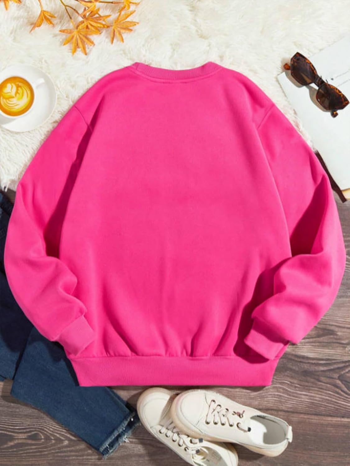 SHENHE Girl's Sweatshirt Checkered Smiley Face Graphic Cute Preppy Crewneck Sweatshirt Pullover Top Fall - Image 4