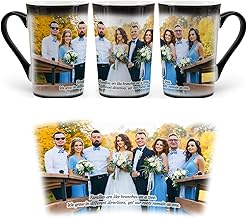 Tasse personnalisée, tasses personnalisées à changement de couleur, collage d'images avec photo, nom, texte, cadeaux pour lui
