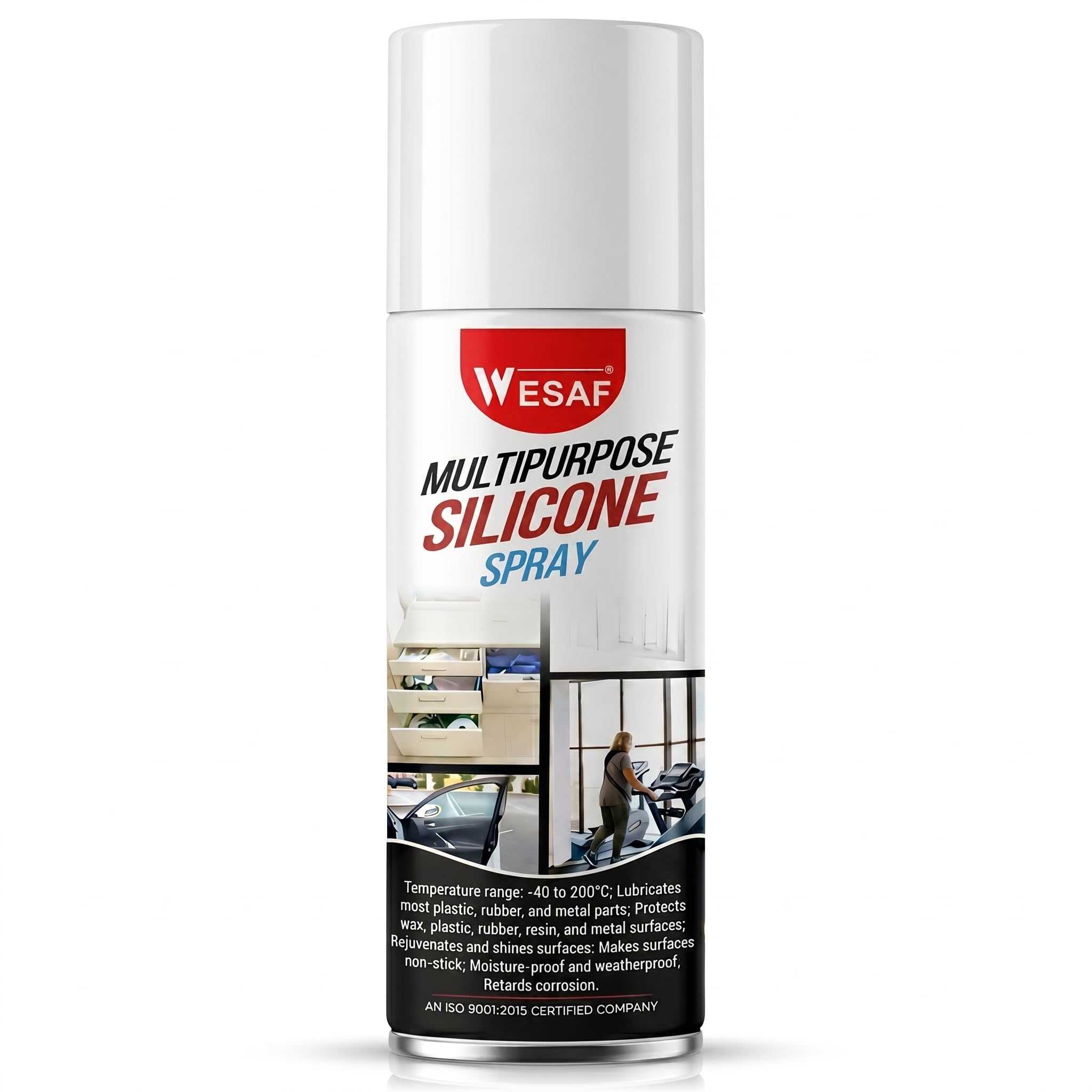 Wesaf Silicone Spray for Car Rubber 513ml/300g | Multipurpose Silicone Lubricant Spray | Odourless, Colourless and Non-Toxic Lubricant, Shines Surfaces, Plastic, Rubber and Metal Parts-picture-35