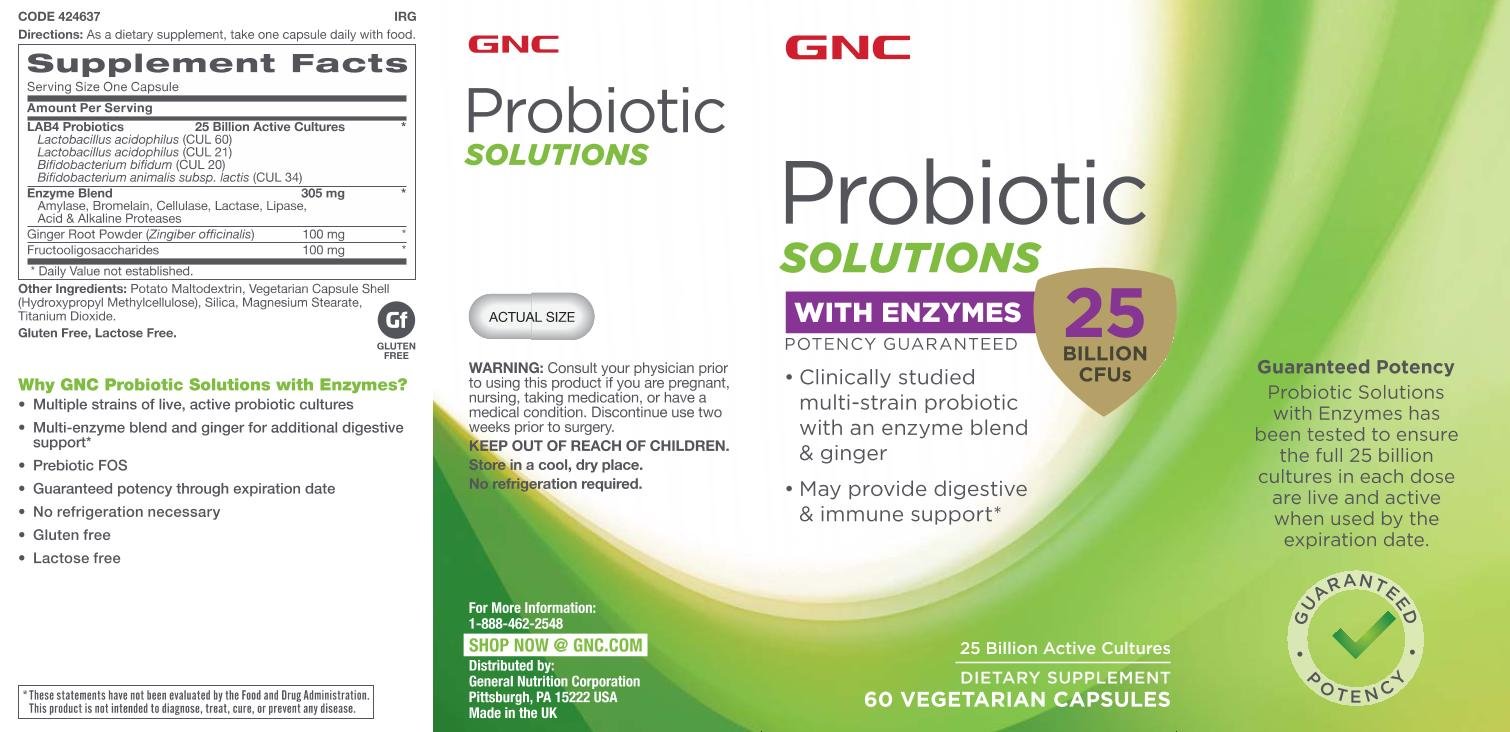 完成品 Probiotic [sb]GNC Solutions CFUs[USA] Billion 25 Enzymes with 乳酸菌