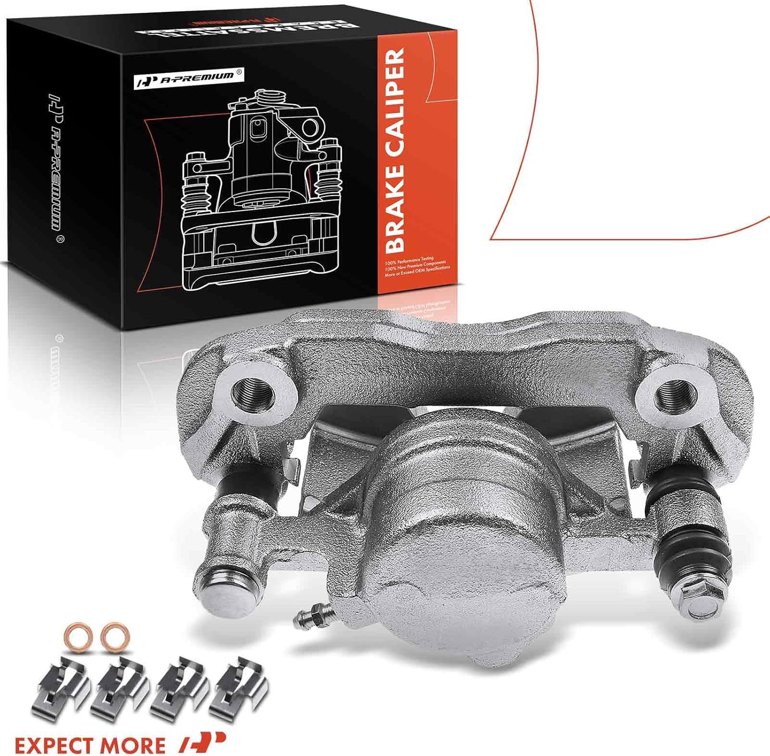 A-Premium Disc Brake Caliper Assembly with Bracket Compatible with Select Mazda Models - B2000 1986-1987 2.0L, B2200 1987-1993 2.2L, B2600 1987-1989 2.6L, RWD - Front Left Driver Side