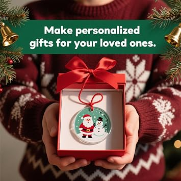 Sublimation Glass Ornaments Blank 30 PCS 4 Inch Christmas Round Personalized Ornament Bulk