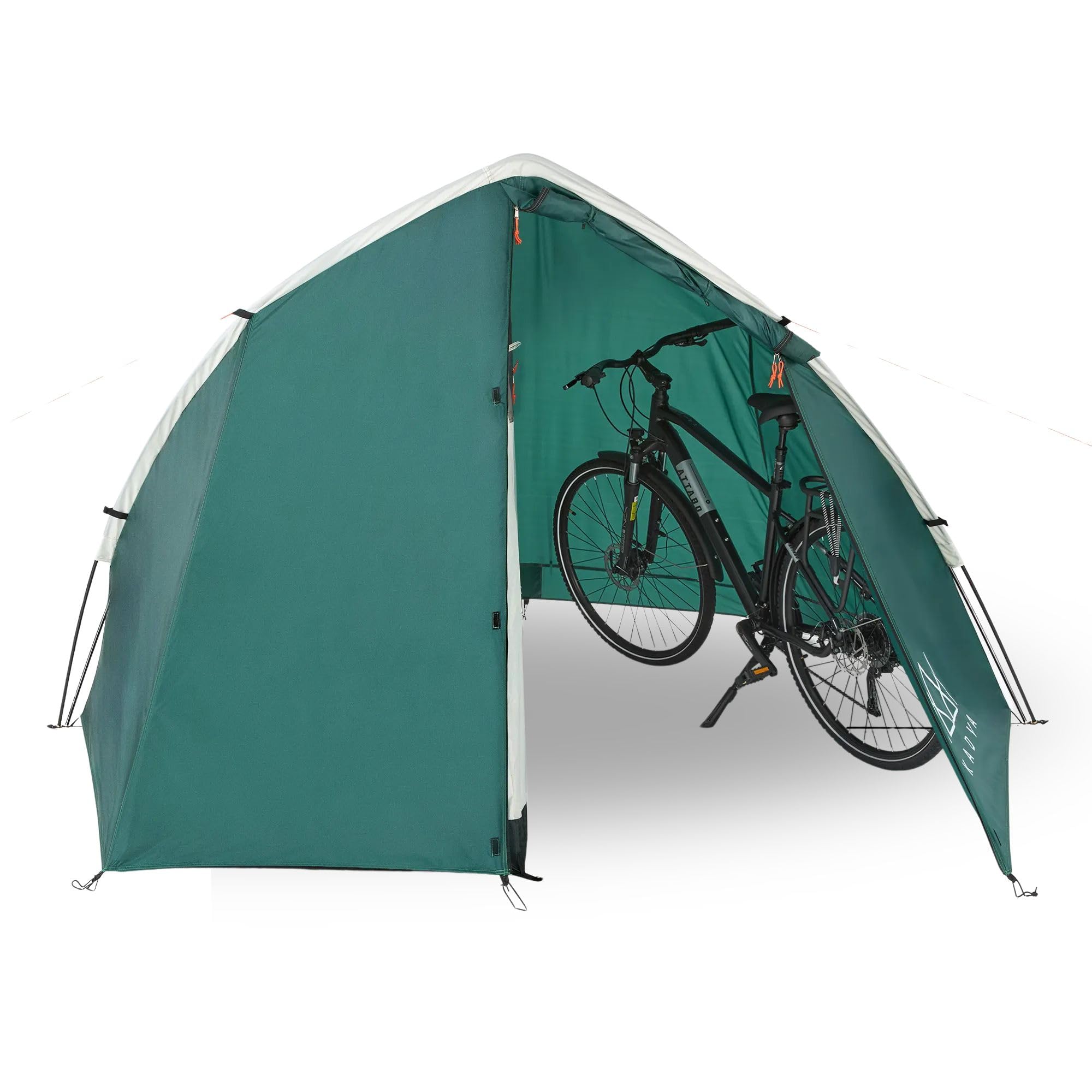 KADVA BIKEdome Zelt | EIN-Personen-Zelt mit Fahrradvordach | Ultraleicht  (3,2 kg) | Wasserdicht 2000 mm | Moskitonetz | Schnell aufgebaut | ...