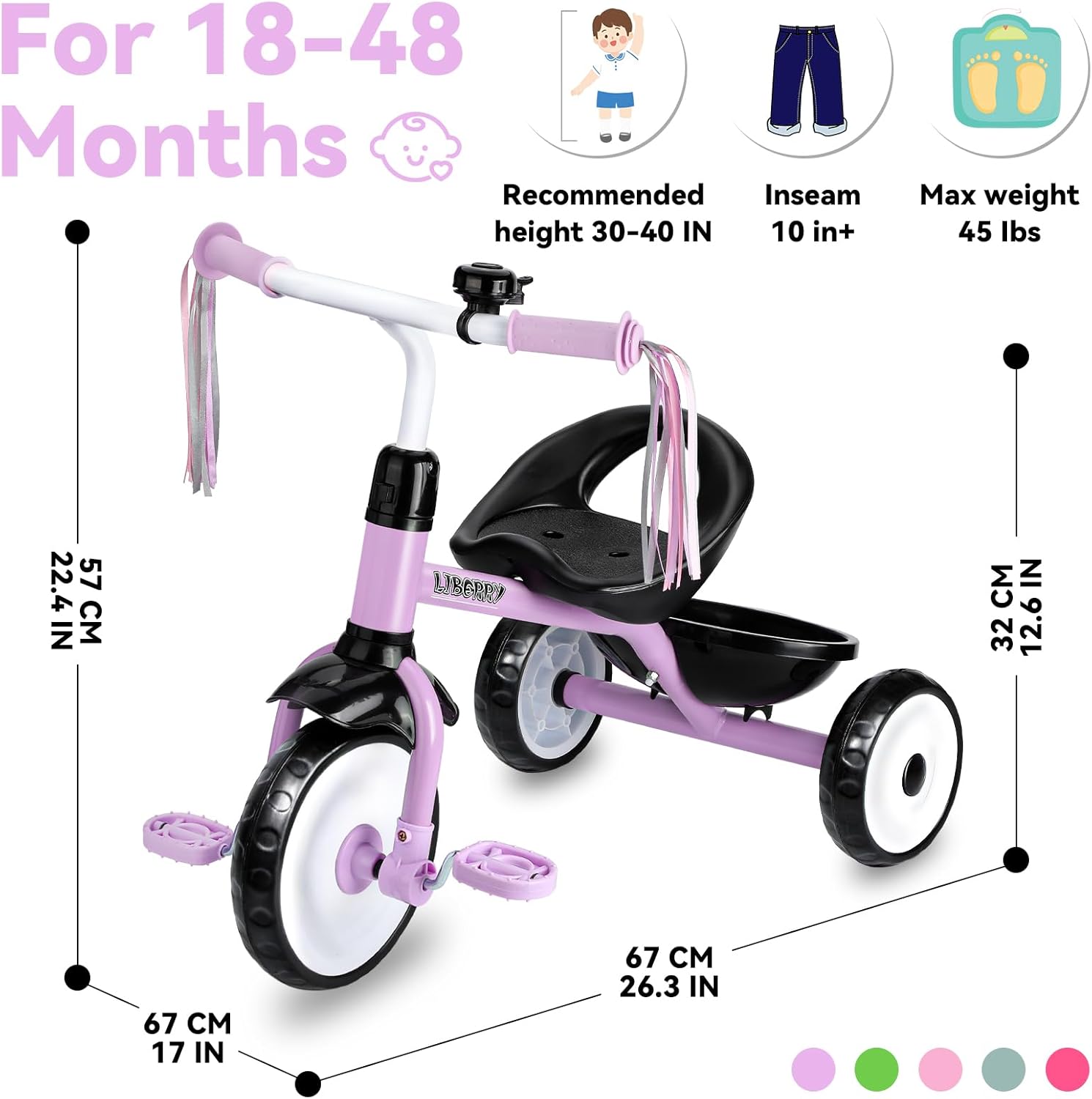Liberry Toys for 2 3 4 5 Year Old Boys & Girls Christmas Birthday Gift Toddler Tricycle and Doctor Kit for Toddlers