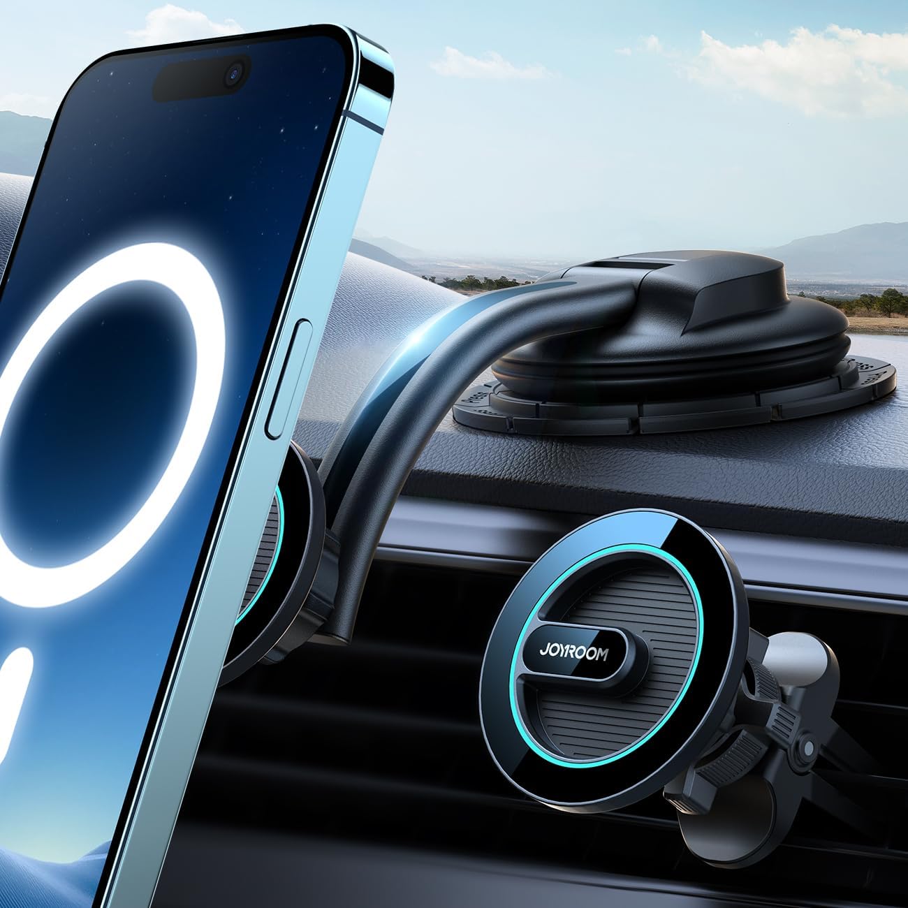 Compare JOYROOM for MagSafe Car Mount, [2023 Latest Clean View] Car Phone Holder for