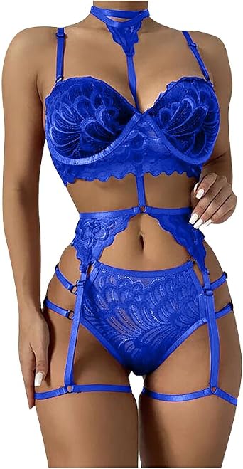 See Throughunderwear Lace Underwear Four-Night Skirt Three-Point Pajamas