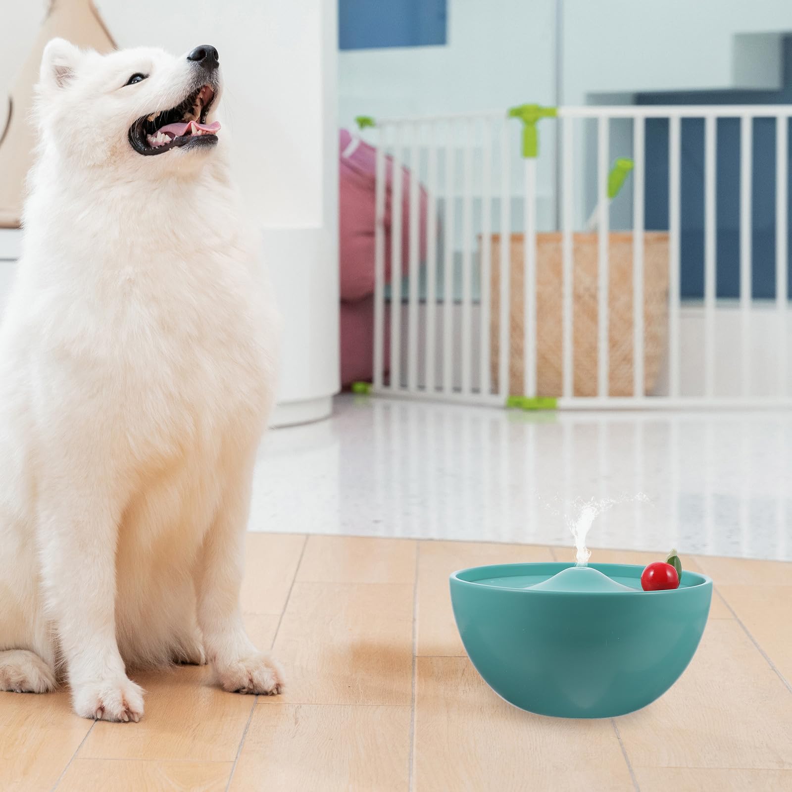 Fuente de Agua y Decoración Hermosa Diseño de Gato de Cerámica para Gatos Capacidad Suficiente Adecuado para Mascotas Pequeñas en Casa Aire Libre