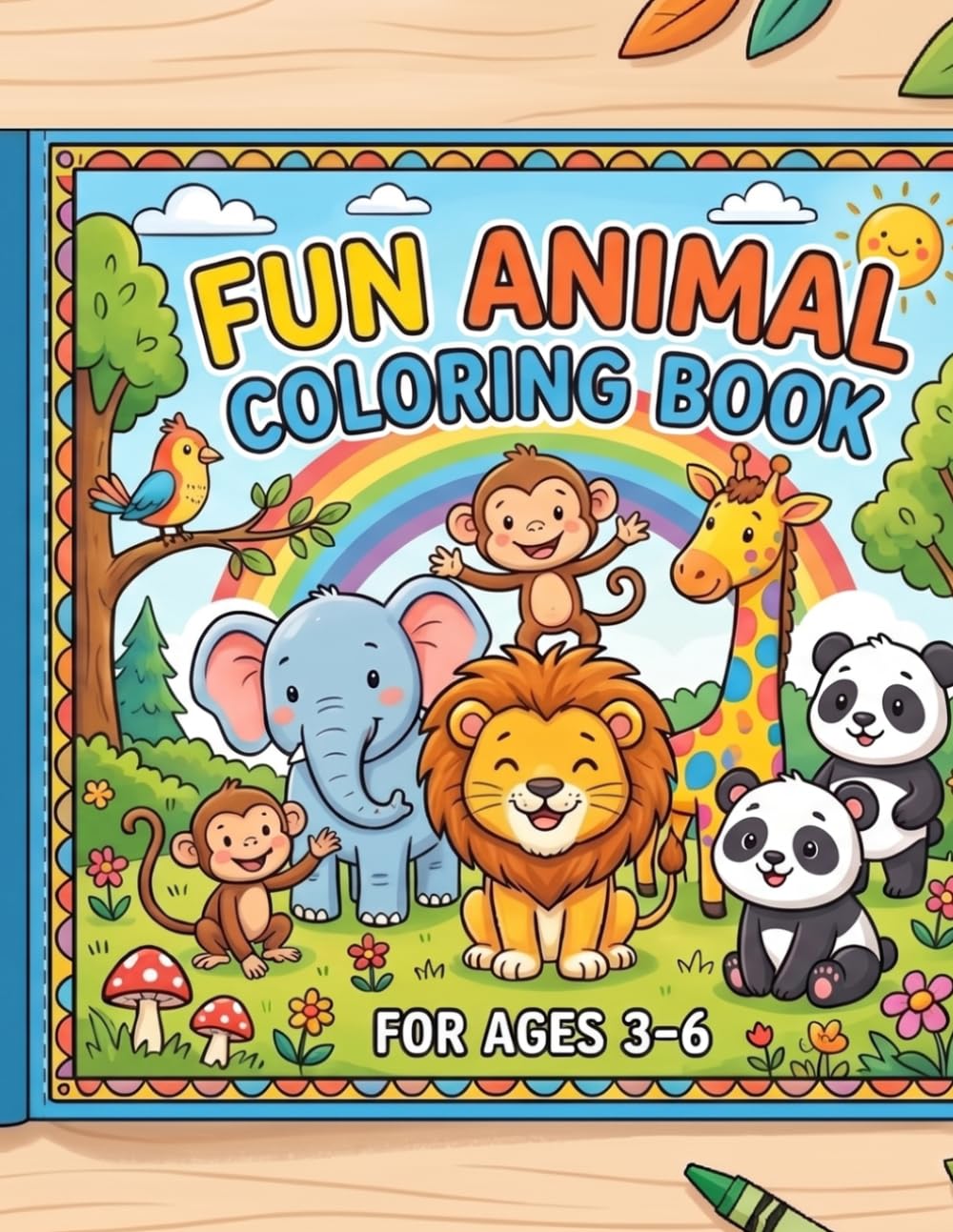 Fun Animal Coloring Book for Kids Ages 3–6