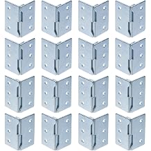 Coshar 16 Set32pcs Trailer Wood Sides Bracket Heavy Duty Trailer Rack Corner Connector Utility Wood Side Bracket,Three Hole 2" x 1.1"LxW
