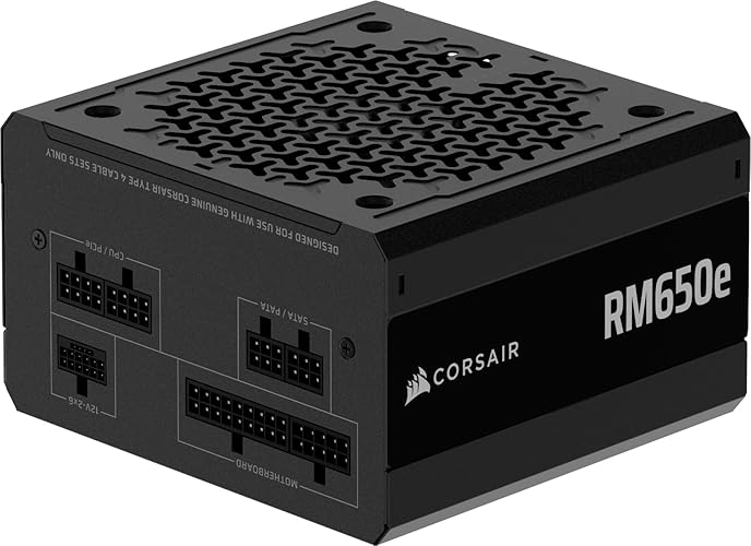 CORSAIR RM650e (2025) Fully Modular Low-Noise ATX Power Supply with 12V-2x6 Cable – ATX 3.1 & PCIe 5.1 Compliant, Cybenetics Gold Efficiency, 105°C-Rated Capacitors, Modern Standby Mode – Black - RMe (2025) ATX 3.1, PCIe 5.1 - 650 Watts - Black