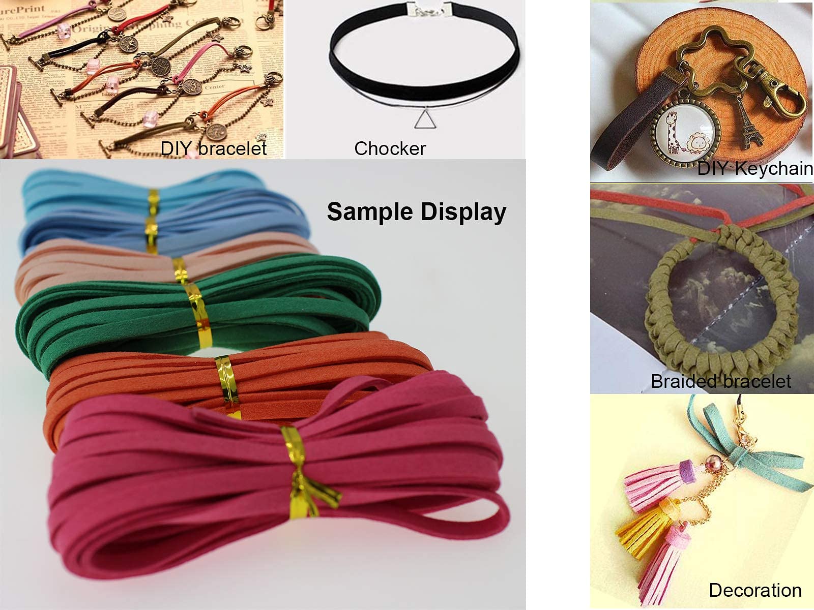 Cordon En Daim Synthétique - 5 Mètres - Idéal Pour Créer Vos Bijoux, Bracelets Et Accessoires !