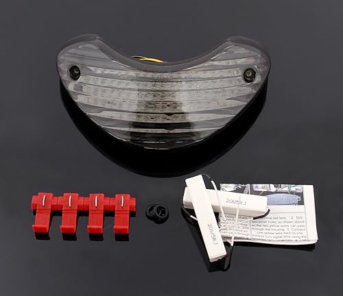 Miniatura 9 de Areyourshop Señales de giro LED luz trasera integrada señales de giro para Suzuki SV650 1999-2003, TL1000S 1997-2001, TL1000R 1998-2004 humo