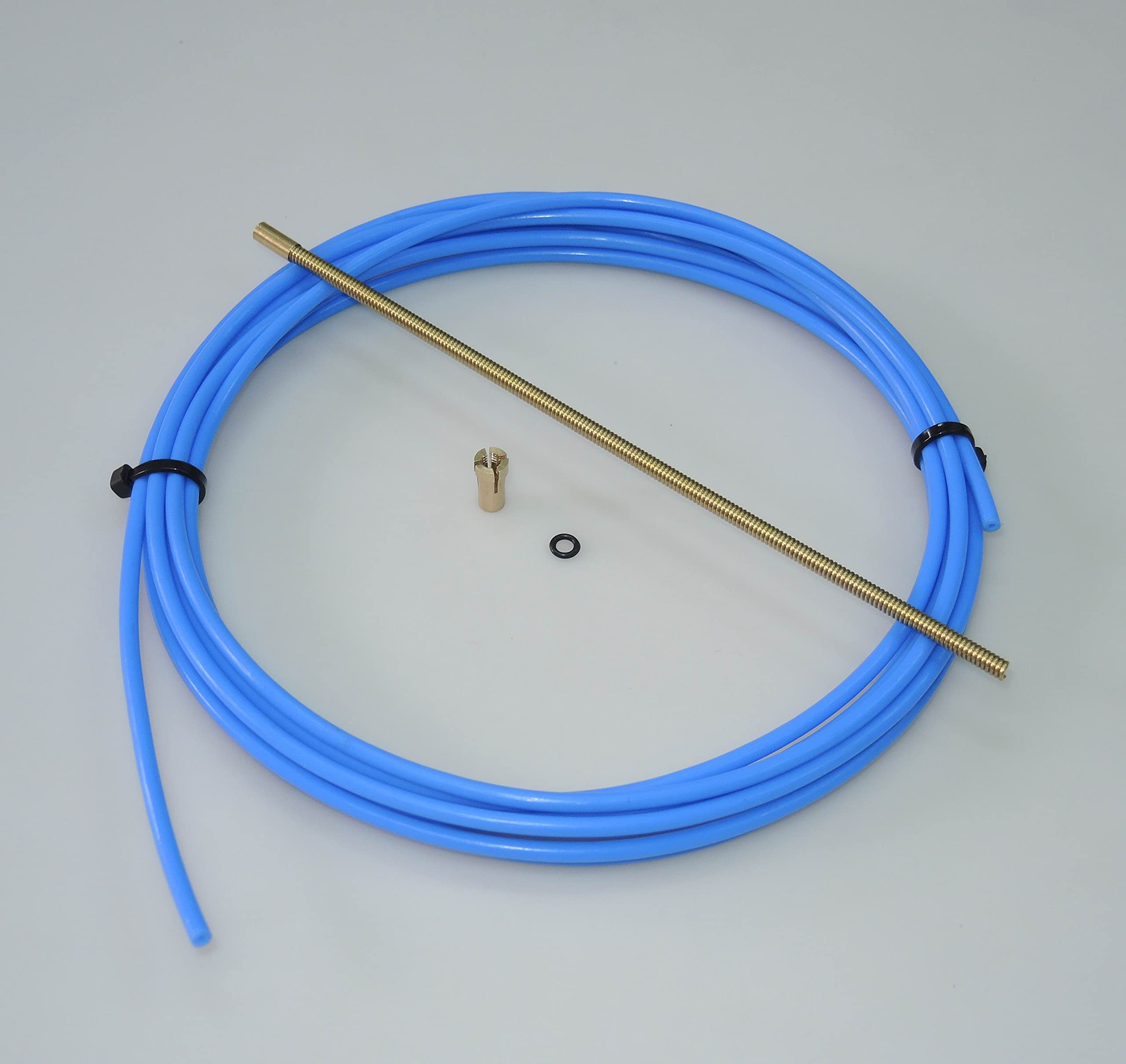 CHNsalescom BINZEL Euro Style MIG Al-Welding Liner PTFE Graphite Brass Liner Cooper Terminal (Teflon-Blue,5 Meters)